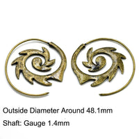 Cargar imagen en el visor de la galería, Piercing Ohrgewicht 10g Messing Flame Spirale 1.4mm - chic-net.de
