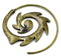 Cargar imagen en el visor de la galería, Piercing Ohrgewicht 10g Messing Flame Spirale 1.4mm - chic-net.de
