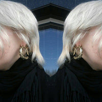 Cargar imagen en el visor de la galería, Piercing Ohrgewicht 29g Messing Creolen Hoops 6mm Hook - chic-net.de
