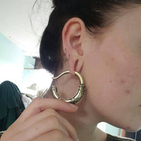 Cargar imagen en el visor de la galería, Piercing Ohrgewicht 29g Messing Creolen Hoops 6mm Hook - chic-net.de
