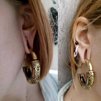 Cargar imagen en el visor de la galería, Piercing Ohrgewicht 29g Messing Creolen Hoops 6mm Hook - chic-net.de
