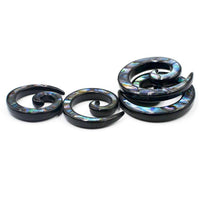 Load image into Gallery viewer, Piercing Ohrgewicht Brass Dehnschnecke Paua Abalone - chic-net.de
