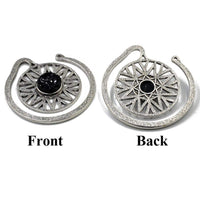 Cargar imagen en el visor de la galería, Piercing Ohrgewicht Brass Glitzer Zacken Stein 4,7mm - chic-net.de
