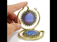 Cargar imagen en el visor de la galería, Piercing Ohrgewicht Brass Stern Stein lila 4,7mm Spirale - chic-net.de
