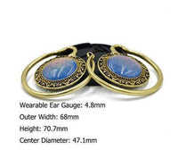 Cargar imagen en el visor de la galería, Piercing Ohrgewicht Brass Stern Stein lila 4,7mm Spirale - chic-net.de
