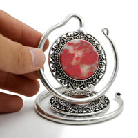 Cargar imagen en el visor de la galería, Piercing Ohrgewicht Brass Stern Stein rot 4,7mm Spirale - chic-net.de
