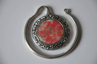 Cargar imagen en el visor de la galería, Piercing Ohrgewicht Brass Stern Stein rot 4,7mm Spirale - chic-net.de
