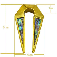 Load image into Gallery viewer, Piercing Ohrgewicht Edelstahl 41g Paua Pfeil 8mm - chic-net.de
