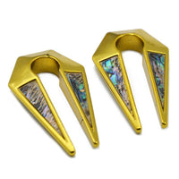 Load image into Gallery viewer, Piercing Ohrgewicht Edelstahl 41g Paua Pfeil 8mm - chic-net.de
