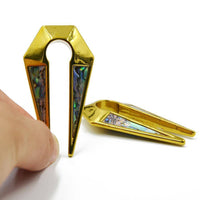 Load image into Gallery viewer, Piercing Ohrgewicht Edelstahl 41g Paua Pfeil 8mm - chic-net.de
