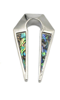 Load image into Gallery viewer, Piercing Ohrgewicht Edelstahl 41g Paua Pfeil 8mm - chic-net.de
