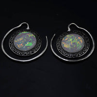 Cargar imagen en el visor de la galería, Piercing Ohrgewicht Edelstahl Stern Stein 3mm Spirale - chic-net.de
