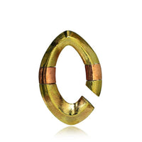 Cargar imagen en el visor de la galería, Piercing Ohrgewicht gold rotgold 8mm Kupfer Messing 23,5g 50mm Mandel Creolen - chic-net.de
