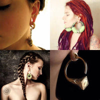 Cargar imagen en el visor de la galería, Piercing Ohrgewicht Messing 27g Seepferdchen 4mm Hook - chic-net.de
