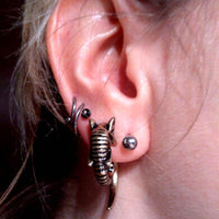 Load image into Gallery viewer, Piercing Ohrgewicht Messing Elefant Spirale - chic-net.de
