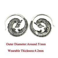 Cargar imagen en el visor de la galería, Piercing Ohrgewicht White Brass Drache Spirale Dehnschnecke - chic-net.de
