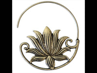 Cargar imagen en el visor de la galería, Piercing Ohrgewicht White Brass Lotus Spirale Ohrhänger - chic-net.de
