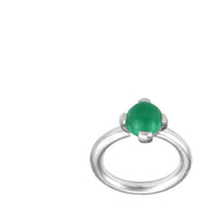 Load image into Gallery viewer, Piercing Ring 925 Silber Labret Tragus 1.2mm Jade grün - chic-net.de
