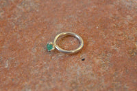 Load image into Gallery viewer, Piercing Ring 925 Silber Labret Tragus 1.2mm Jade grün - chic-net.de
