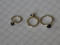 Load image into Gallery viewer, Piercing Ring 925 Silber Labret Tragus 1.2mm Onyx - chic-net.de

