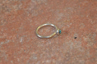 Load image into Gallery viewer, Piercing Ring 925 Silber Labret Tragus 1.2mm Türkis - chic-net.de
