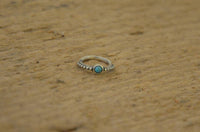 Load image into Gallery viewer, Piercing Ring 925 Silber Septum Lobe Ohr Türkis Punkte - chic-net.de
