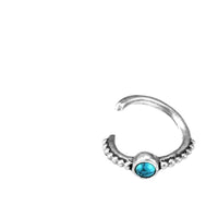 Load image into Gallery viewer, Piercing Ring 925 Silber Septum Lobe Ohr Türkis Punkte - chic-net.de
