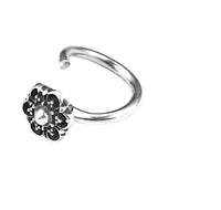 Load image into Gallery viewer, Piercing Ring Blümchen 925 Silber Labret Tragus 1.2mm - chic-net.de
