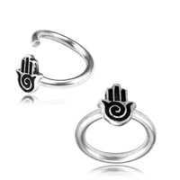 Load image into Gallery viewer, Piercing Ring Hand 925 Silber Labret Tragus 1.2mm - chic-net.de
