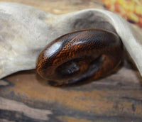 Load image into Gallery viewer, Piercing Spirale Parasit Holz Plug Ohrstecker braun Wellen Maserung - chic-net.de
