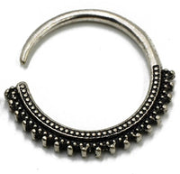 Cargar imagen en el visor de la galería, Piercing White Brass Hoop silber 3mm Creole Punkte Hook - chic-net.de
