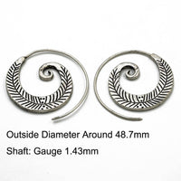 Cargar imagen en el visor de la galería, Piercing White Brass Spirale silber 1,43mm Farn Hook - chic-net.de
