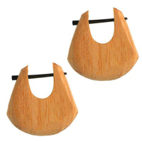 Load image into Gallery viewer, Pin Creolen Holz rund tränenförmig Horn-Pin verschiedene Hölzer 23 mm unisex - chic-net.de
