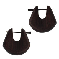 Load image into Gallery viewer, Pin Creolen Holz rund tränenförmig Horn-Pin verschiedene Hölzer 23 mm unisex - chic-net.de
