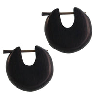 Load image into Gallery viewer, Pin Creolen Holz rund tränenförmig Horn-Pin verschiedene Hölzer 23 mm unisex - chic-net.de
