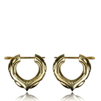 Load image into Gallery viewer, Pin Creolen Messing Brass antik golden verziert handgefertigt Ohrringe - chic-net.de
