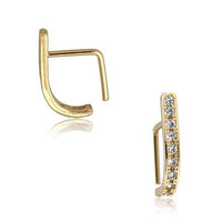 Load image into Gallery viewer, Pin Stecker 0,8mm Nostril Ohr Kristall L-Form Bogen - chic-net.de
