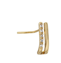 Load image into Gallery viewer, Pin Stecker 0,8mm Nostril Ohr Kristall L-Form Klammer - chic-net.de
