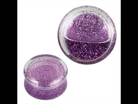 Load image into Gallery viewer, Plug Acryl transparent Flüssigkeit Glitzer lila Piercing Ohrschmuck - chic-net.de
