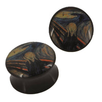 Load image into Gallery viewer, Plug Acryl Welle Brücke entsetzte Person schwarz Piercing Ohrschmuck - chic-net.de
