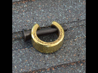 Load image into Gallery viewer, Plug Arangholz Holz Pin Creole Messing gold Dornen - chic-net.de
