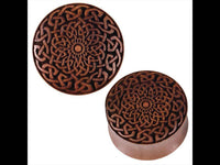 Load image into Gallery viewer, Plug Celtic Sawoholz Holz braun Geflochten Lasergravur - chic-net.de
