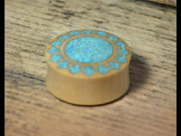 Load image into Gallery viewer, Plug Krokodilholz crushed Türkis Sonne double flared - chic-net.de
