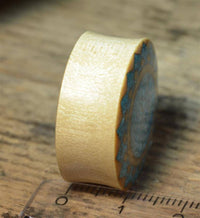 Load image into Gallery viewer, Plug Krokodilholz crushed Türkis Sonne double flared - chic-net.de
