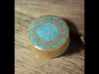 Load image into Gallery viewer, Plug Krokodilholz crushed Türkis Sonne double flared - chic-net.de
