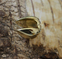 Load image into Gallery viewer, Plug Ohrgewicht gold Messing zum Einhängen Tropfen - chic-net.de
