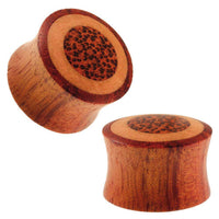 Load image into Gallery viewer, Plug Rangas Kokosnuss Holz Inlay Krokodilholz heller Ring Organic Expander - chic-net.de
