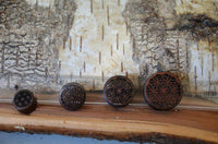 Cargar imagen en el visor de la galería, Plug Tunnel Holz filigran Blume des Lebens double flared - chic-net.de
