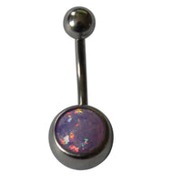 Load image into Gallery viewer, Bauchnabelpiercing Edelstahl silber Resin Opal Stab 10x1.6mm - chic-net.de
