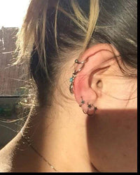 Load image into Gallery viewer, Ring Stern gold Daith Helix Nasen Lippen Ohr Piercing - chic-net.de
